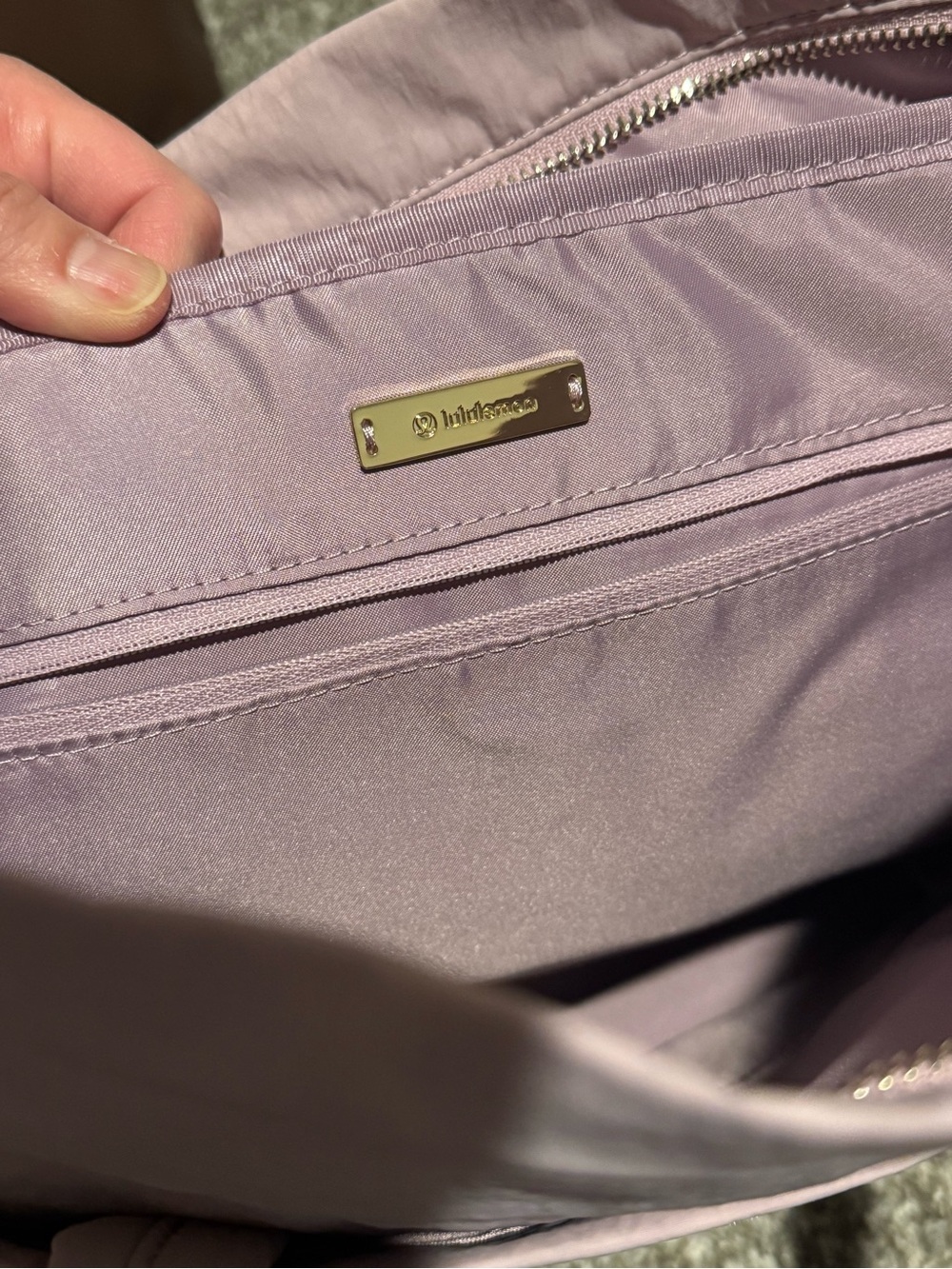 Lululemon Lavender Canvas Tote Bag with Dual Handles - Picture 6 of 9